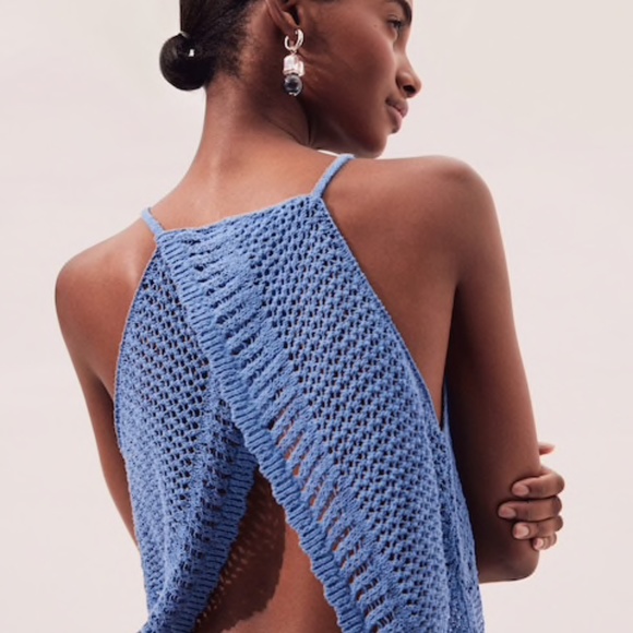 Mango - Open Back Crochet Halter Top, Size S (NWT) - Picture 2 of 7